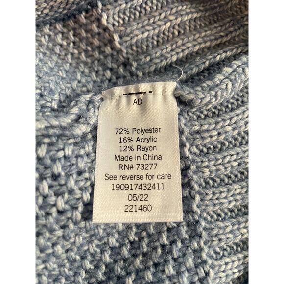 Nine West Womens Knitted Sweater Pullover Gray Size L Long Sleeve Turtleneck - Picture 5 of 7